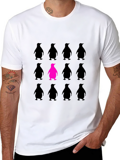 Be Unique Penguin Graphic Tee - Black