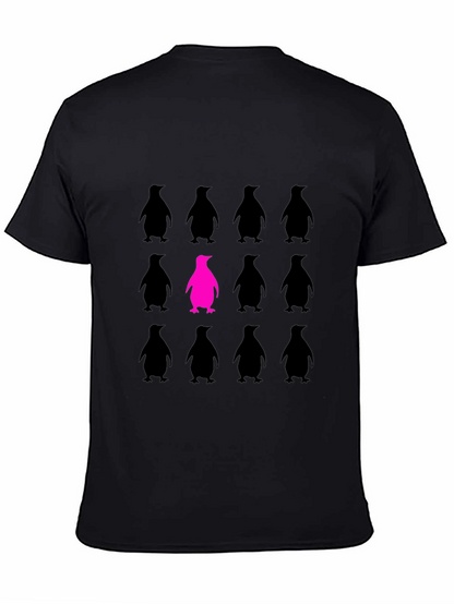 Be Unique Penguin Graphic Tee - Black