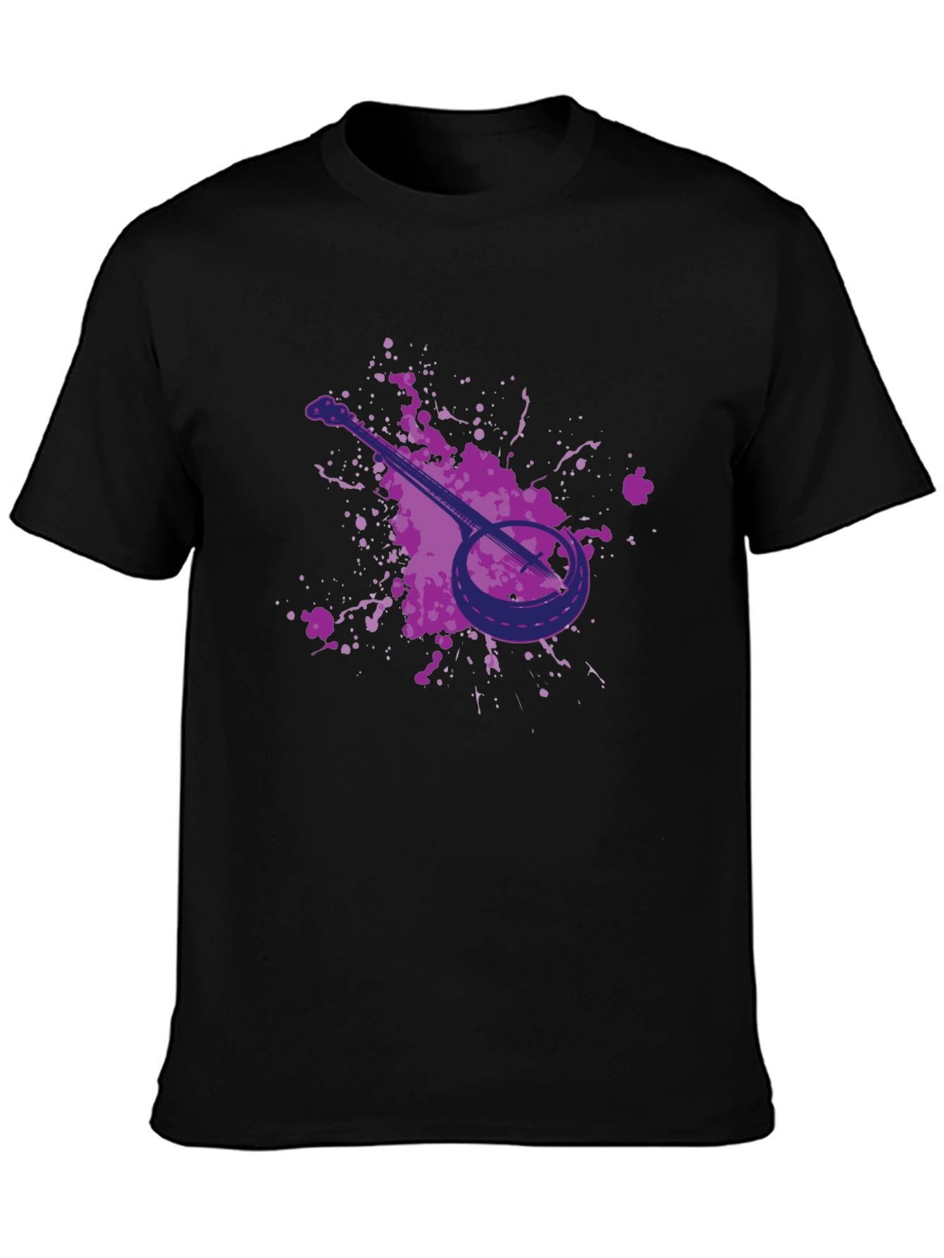 Banjo Graphic Tee - Black Cotton T-Shirt