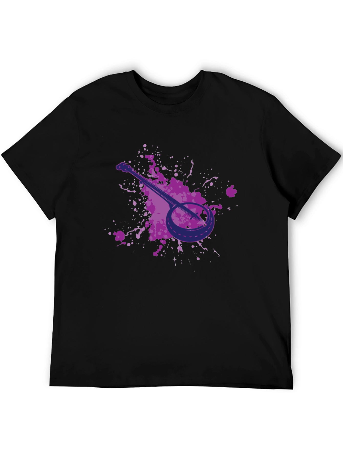Banjo Graphic Tee - Black Cotton T-Shirt