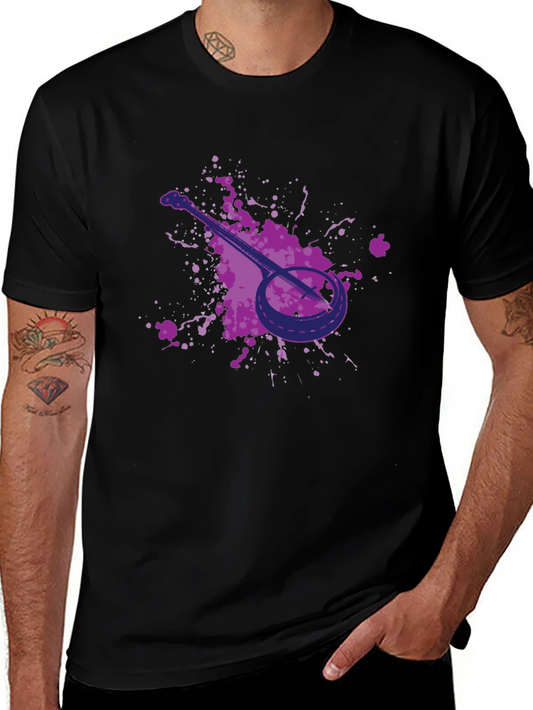 Banjo Graphic Tee - Black Cotton T-Shirt