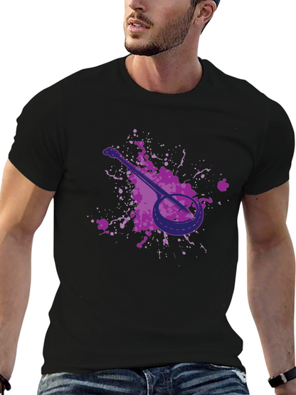 Banjo Graphic Tee - Black Cotton T-Shirt