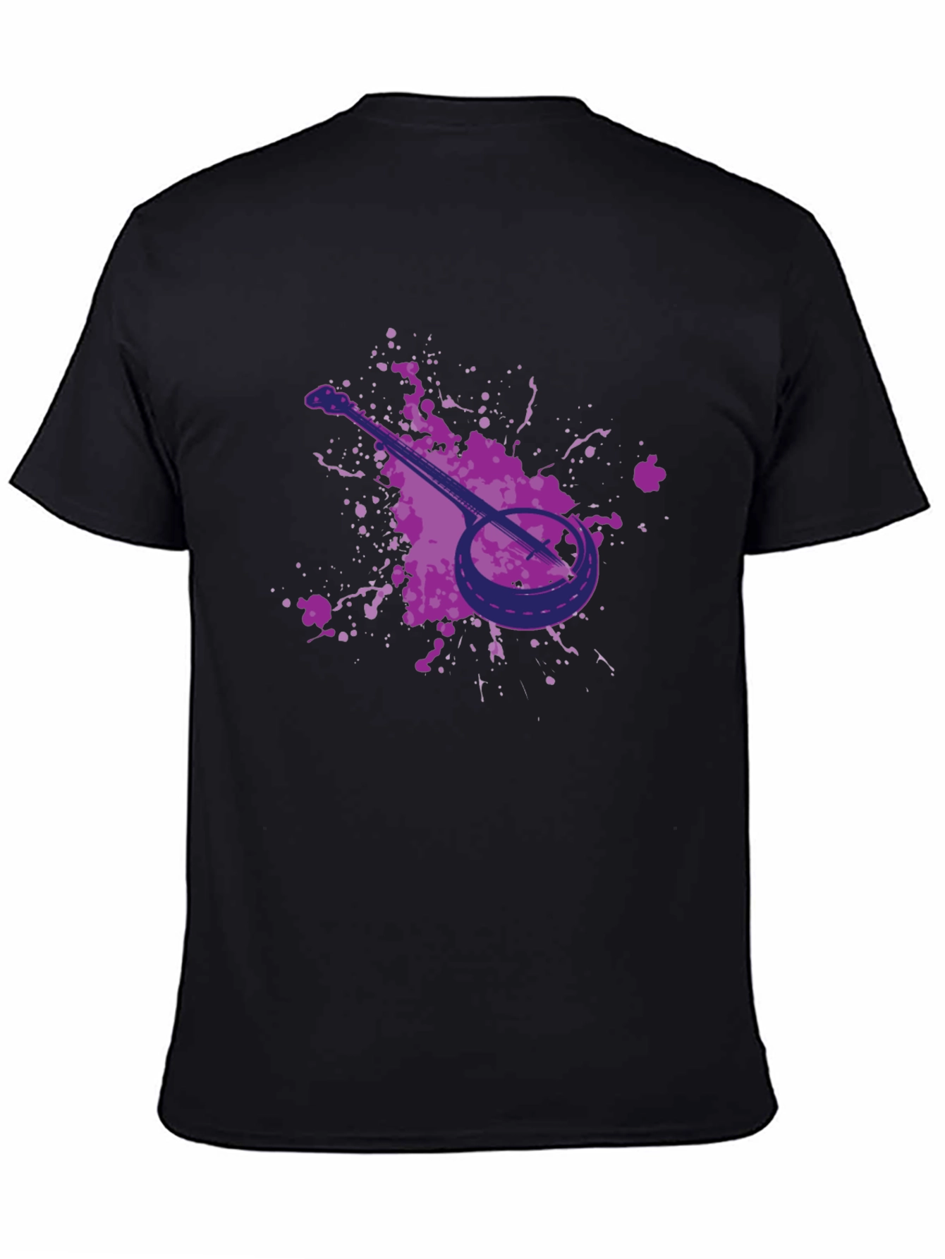 Banjo Graphic Tee - Black Cotton T-Shirt