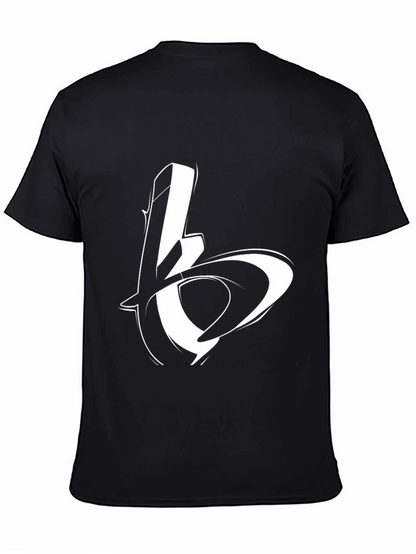 Bold Graphic Tee - Stylish Black Cotton Blend