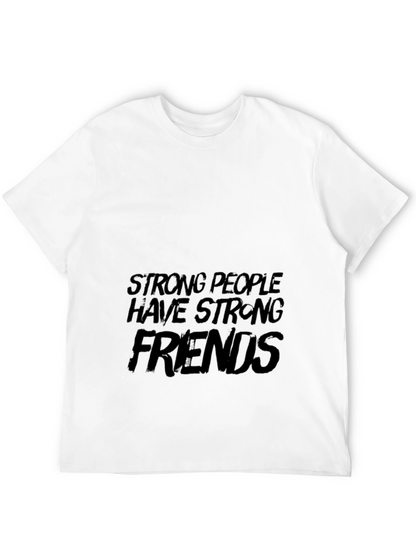 Strong People Friends Black Graphic Tee