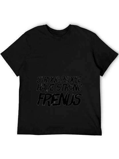 Strong People Friends Black Graphic Tee