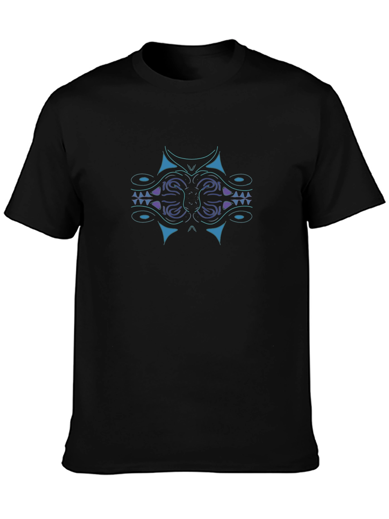 Tribal Design Black T-Shirt