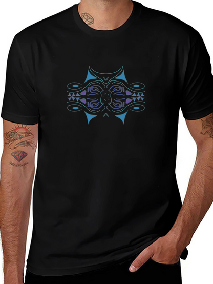 Tribal Design Black T-Shirt