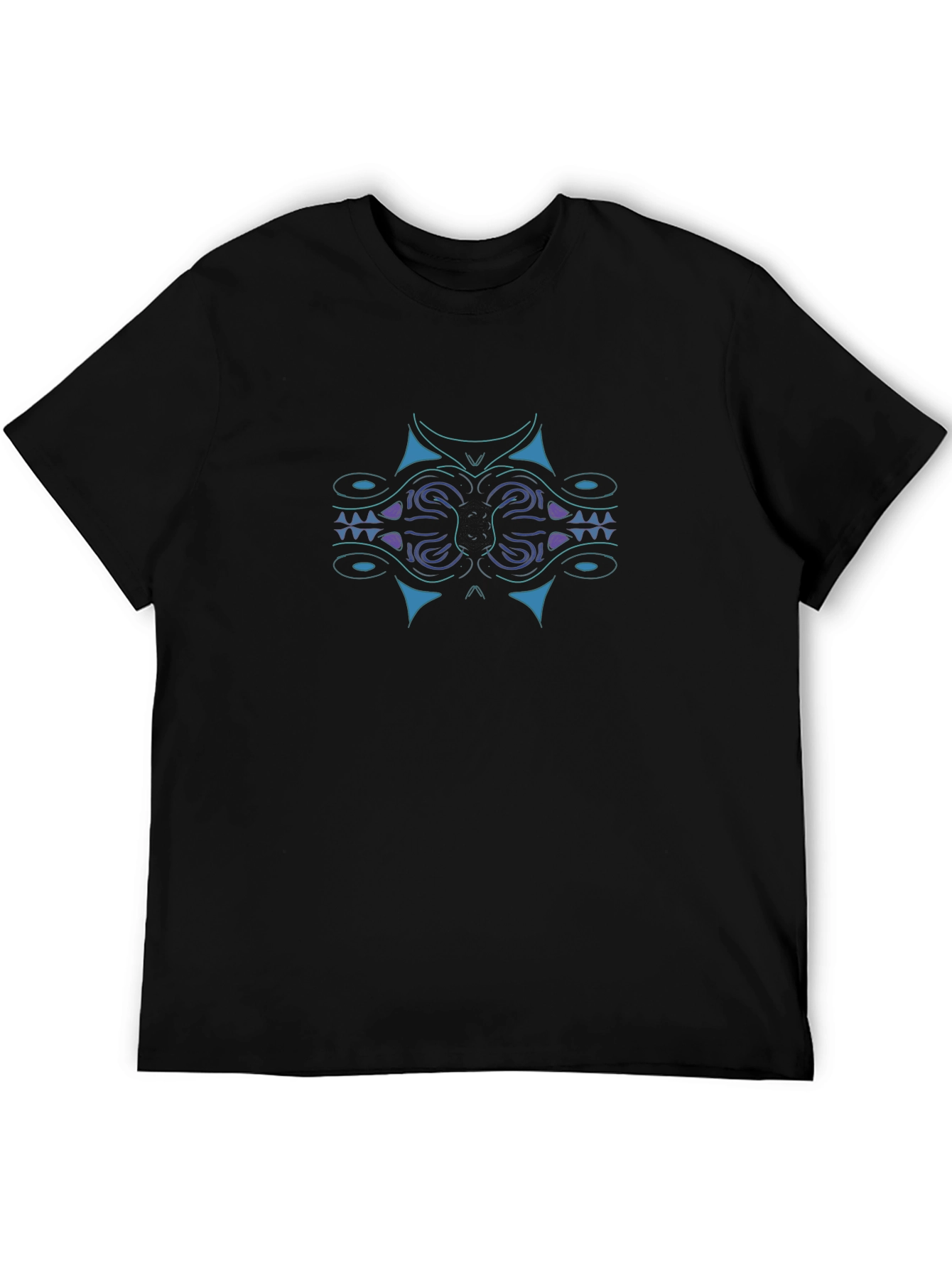 Tribal Design Black T-Shirt