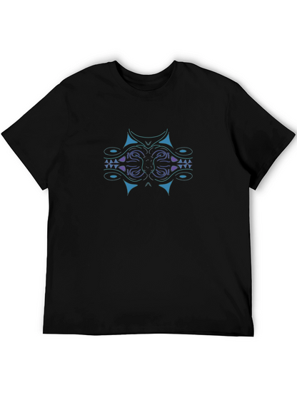 Tribal Design Black T-Shirt
