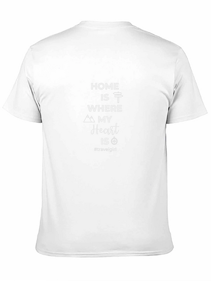 Travel Girl Black Cotton T-Shirt