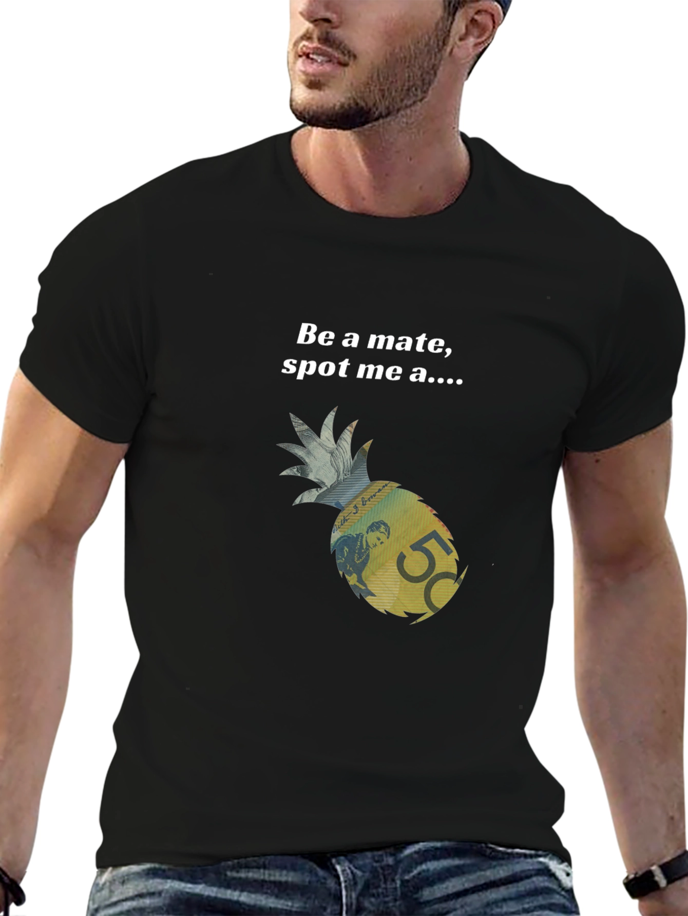 Spot Me a Pineapple Aussie $50 Note Funny T-Shirt